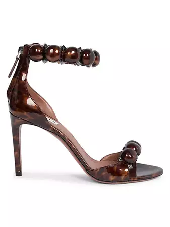 Shop Alaïa La Bombe 90MM Patent Leather Sandals | Saks Fifth Avenue