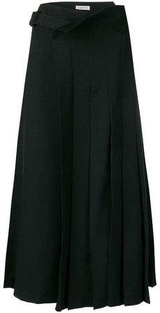 draped pleated skirt