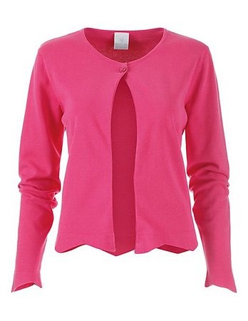 Supima cotton cardigan, strawberry, pink | MADELEINE Fashion