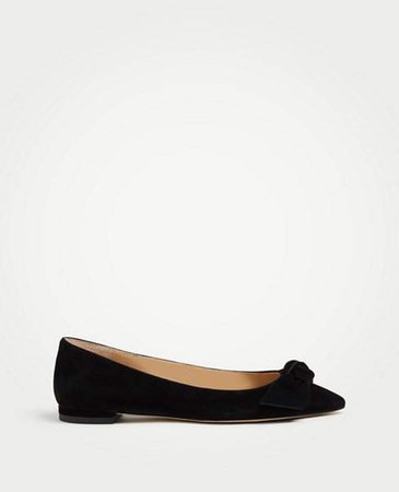 Camryn Suede Bow Flats