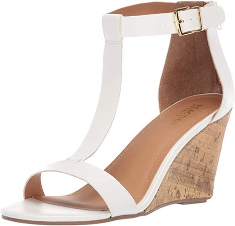 Amazon.com | Kenneth Cole REACTION Women's Ava Great T-Strap Wedge Sandal | Platforms & Wedges