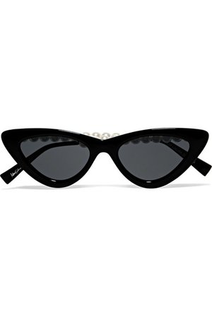 Le Specs | The Last Lolita faux pearl-embellished cat-eye acetate sunglasses | NET-A-PORTER.COM
