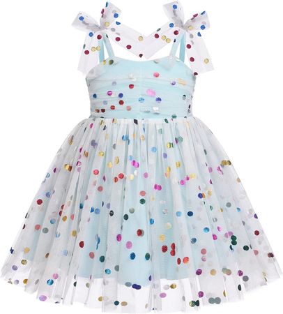 Amazon.com: IMEKIS First Birthday Outfit Girl Dress: 1/2 1st 2nd Birthday Cake Smash Baby Boho Rainbow Confetti Princess Dresses for Toddler Party Romper Tutu Skirt Easter Newborn Photoshoot Blue Sequin 2-3T: Clothing, Shoes & Jewelry