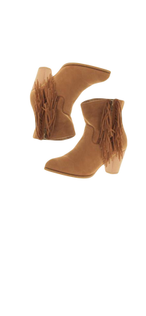 rebbie_irl’s fringe tan boots