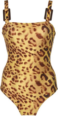 Leopard Hoop Detail Swimsuit