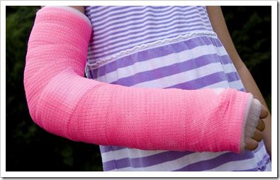 Pink Arm Cast