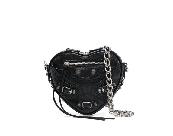 $1550.00 Balenciaga Mini Le Cagole Heart Leather Crossbody Bag