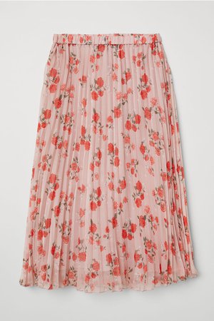 Pleated Skirt - Antique rose/floral - Ladies | H&M US