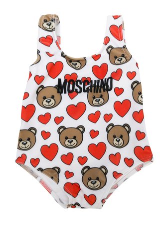 Moschino Kids toy heart print swimsuit $58 - Shop SS19 Online - Fast Delivery, Price