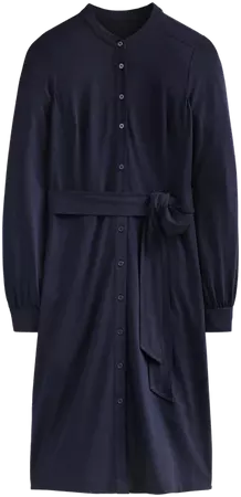 Julia Jersey Shirt Dress - Navy | Boden US