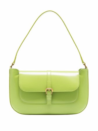 BY FAR Miranda patent-leather Green Shoulder Bag - Farfetch