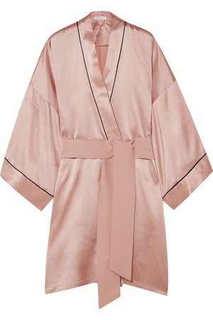 Olivia von Halle | Mimi silk-satin robe | NET-A-PORTER.COM