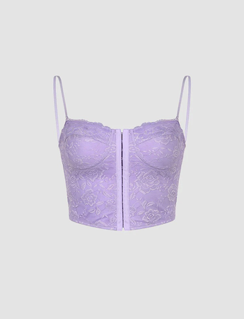 lilac lace top