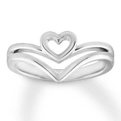 Heart Ring Sterling Silver - 508655204 - Kay