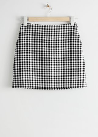 Gingham Mini Skirt - Black Gingham - Mini skirts - & Other Stories
