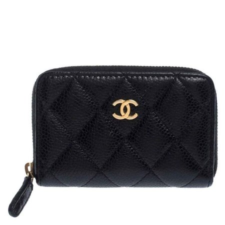 black Chanel wallet