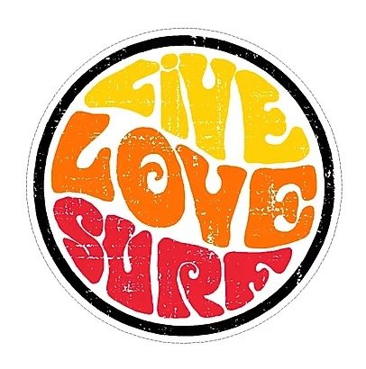 live love surf sticker
