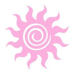 pink spiral sun sticker