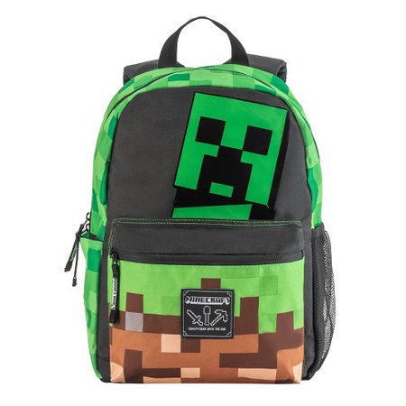 Minecraft 17" Creepy Thing Backpack - Black/Green : Target