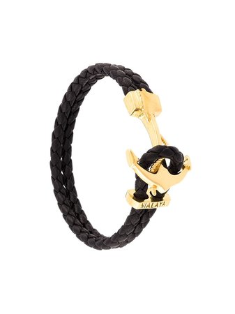 Nialaya Jewelry anchor bracelet MLTHCO151 black | Farfetch