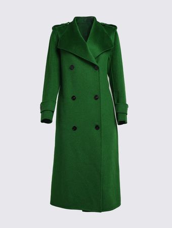 Belted Double Breasted Cashmere Coat - Creative Essentials