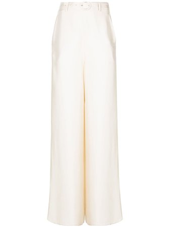 LAPOINTE belted silk palazzo trousers - FARFETCH