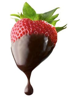 chocolate dripping strawberry