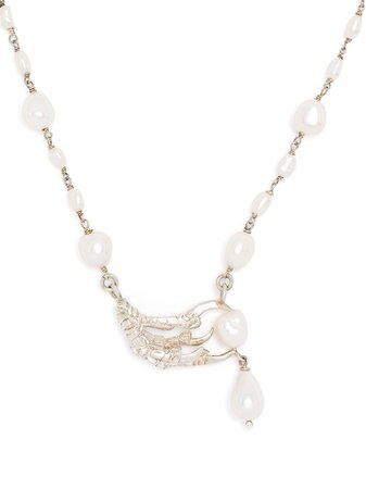 Claire English Magpie Pearl Necklace - Farfetch