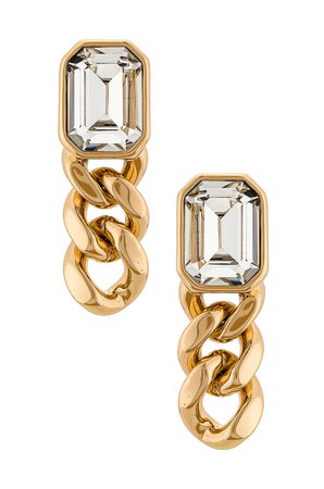 DANNIJO Krome Drop Earrings in Gold | REVOLVE