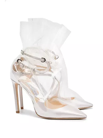 Off-White C/O Jimmy Choo Claire 100 Satin Pumps $1,195 - Buy Online SS18 - Quick Shipping, Price
