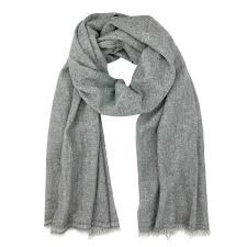 gray scarf