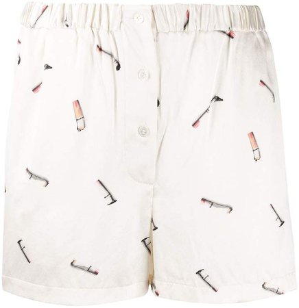 cigarette-butt print shorts