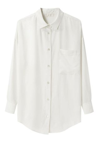 oversized button up shirt white