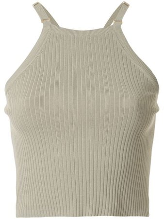 Dion Lee Square Neck Cropped Tank Top A7359S20 Green | Farfetch