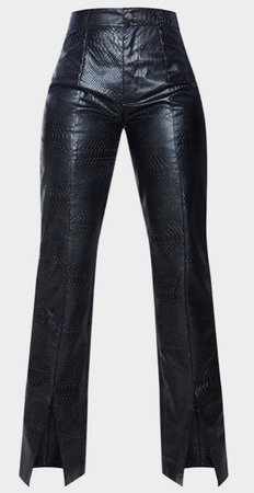 black leather pant