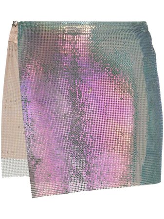 POSTER GIRL Winona Metallic Chainmail Miniskirt - Farfetch