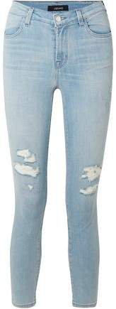 Alana Cropped Distressed High-rise Skinny Jeans
