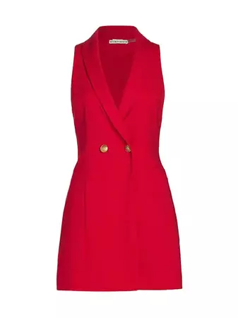 Shop Alice + Olivia Latoya Sleeveless Blazer Minidress | Saks Fifth Avenue