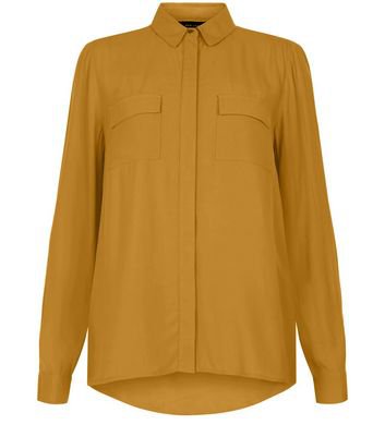 Mustard Long Sleeve Pocket Shirt