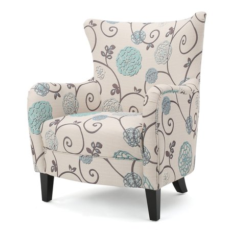 Arabella Club Chair - White/Blue Floral- Christopher Knight Home : Target