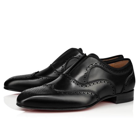 Platerboy Flat Black Leather - Men Shoes - Christian Louboutin