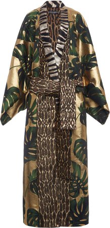 Dolce & Gabbana Metallic Jacquard Coat Size: 36