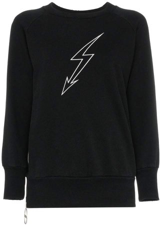 lightning bolt graphic sweatshirt
