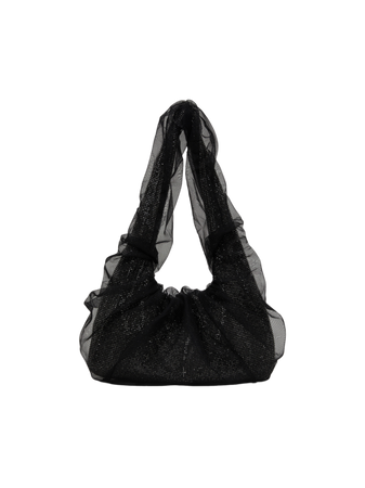 black tulle purses bags