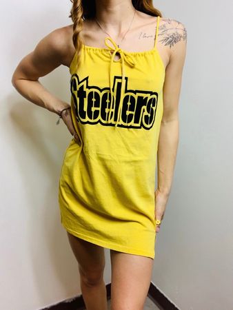 Pittsburgh Steelers Terrible Towel Yellow Dress | Knee Deep Denim