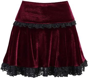 Amazon.com: Womens Girls High Waist Pleated Mini Skirt Plain School Uniform Skater Tennis Black Cross Skirt Punk Goth Shorts with Belt : Clothing, Shoes & Jewelry