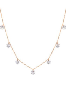 18k Yellow Gold Danaé 7 Diamonds Necklace By Persée | Moda Operandi