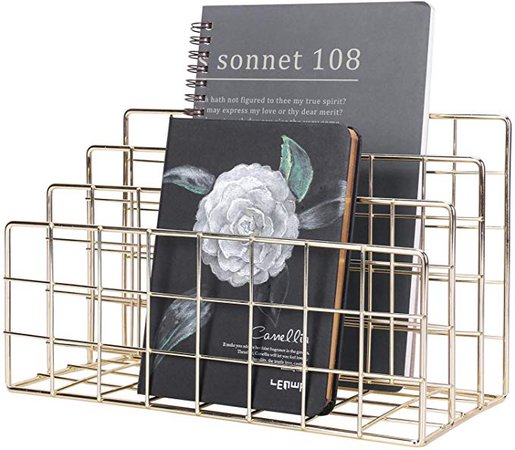 Simmer Stone Desktop Letter Sorter, Organizer for Mails Books Files Brochures Postcards Makeups and More, 3 Slot, Rose Gold: Amazon.ca: Office Products