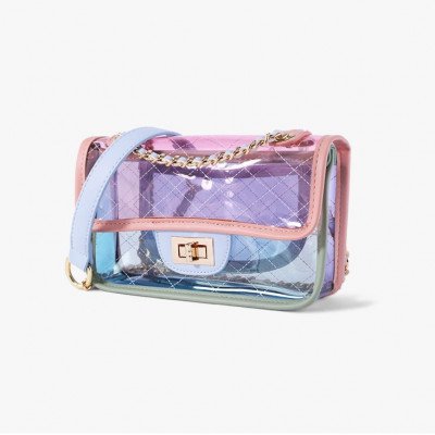 Pink Clear Purse Cute Chain Bag Transparent Cross-body Fashion Bags | Baginning