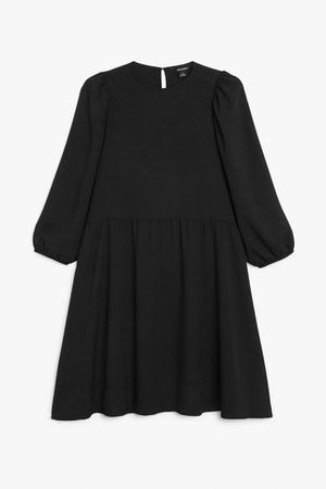 Balloon sleeve mini dress - Black - Mini dresses - Monki WW